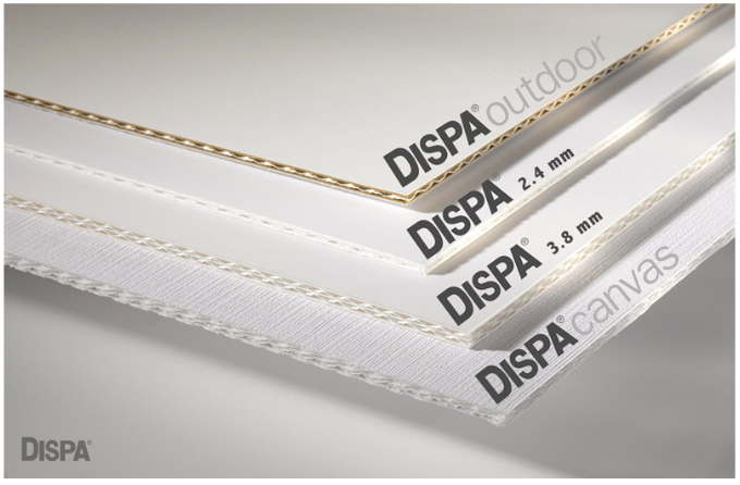 Next Printing Dispa - a glossy fibre product that is completely recyclable