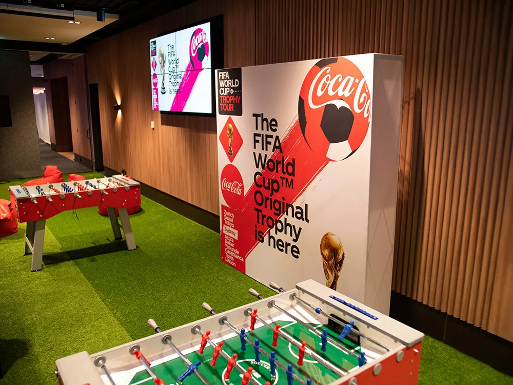 Fifa World Cup Tropy Tour Foosball Tables and Reboard Display