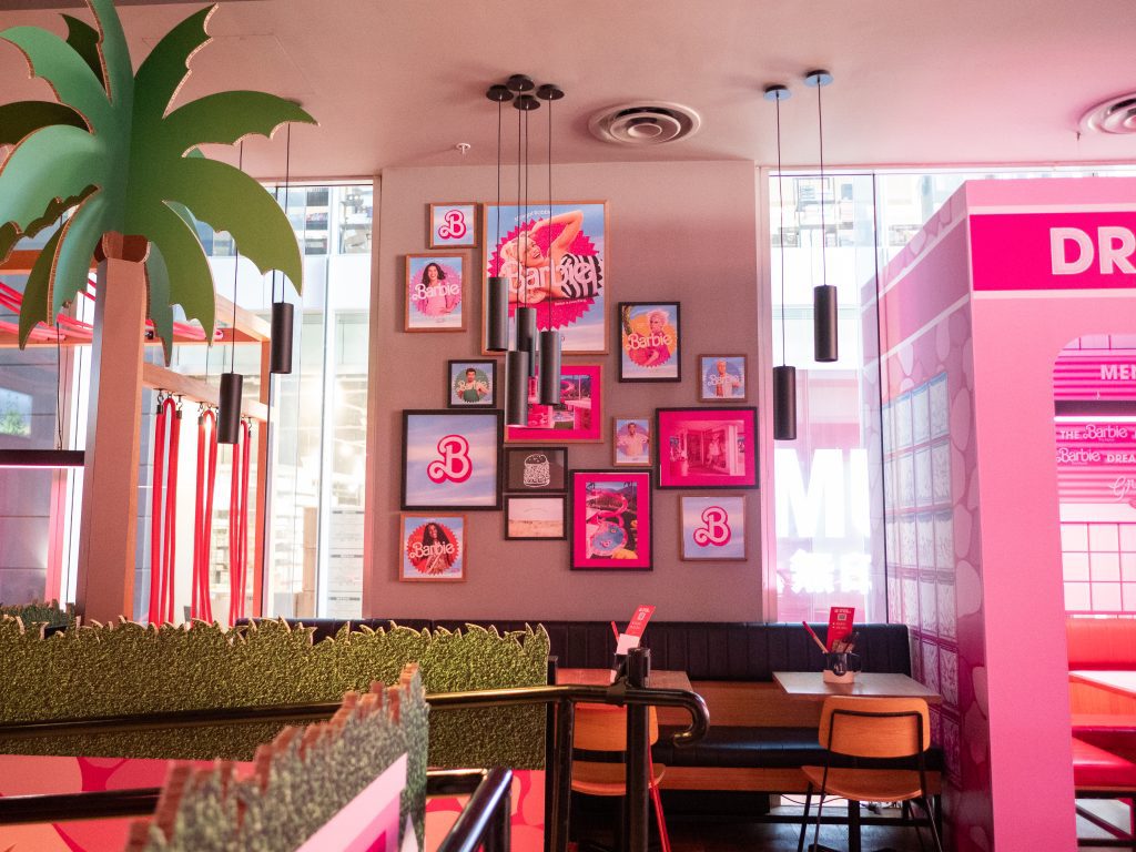 Grill’d The Galeries’ Sydney location as Barbie’s Dreamburger Diner