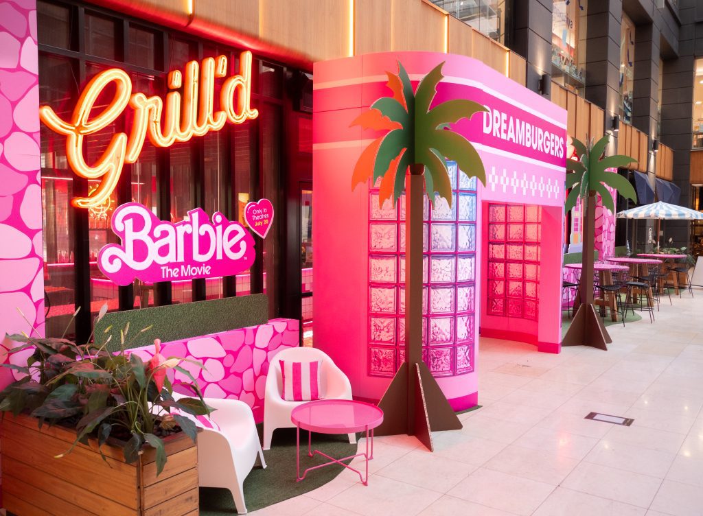 Grill’d The Galeries’ Sydney location as Barbie’s Dreamburger Diner